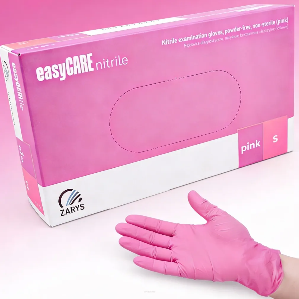 Rękawiczki nitrylowe Easy Care różowe