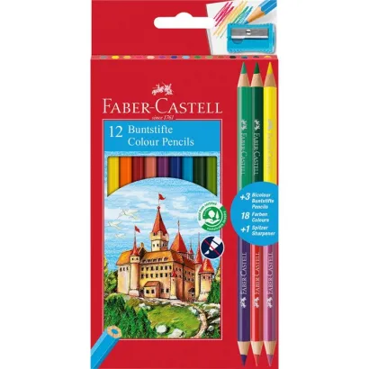 Kredki Ołówkowe Zamek 12 Kolorów Faber Castell