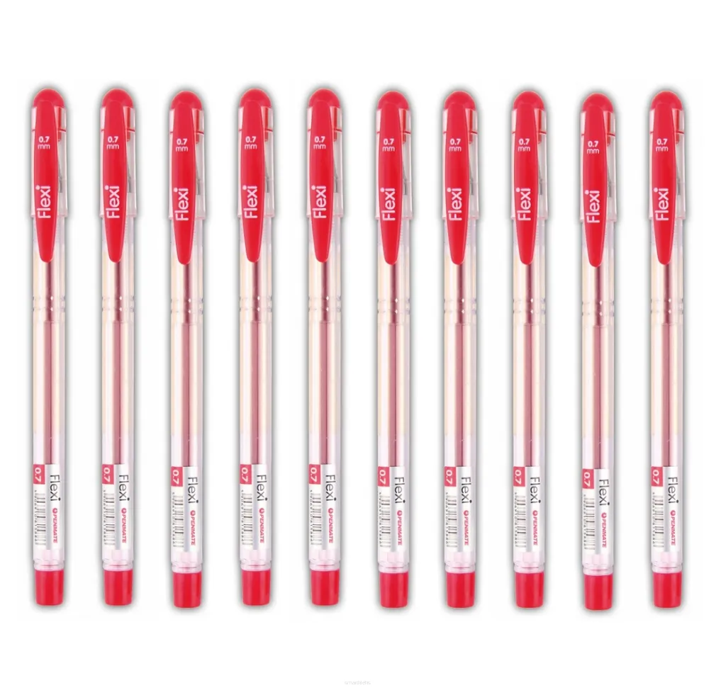 10x Długopis Flexi Penmate 0,7 Czerwony smartkleks.pl
