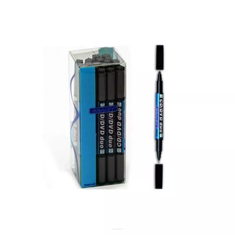 20x Marker Permanentny Dwustronny Granit Czarny smartkleks.pl