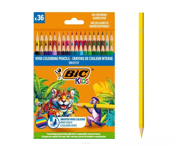 Kredki BIC Smooth 36szt. smartkleks.pl