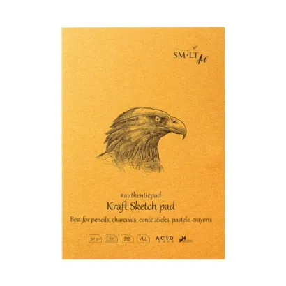 SMLTArt Authentic Kraft blok A4 90g 60ark EP-60/KRAFT