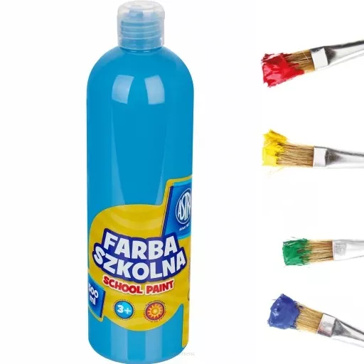 Farba szkolna ASTRA plakatowe 500 ml niebieska
