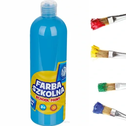 Farba szkolna ASTRA plakatowe 500 ml niebieska