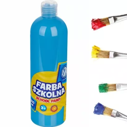 Farba szkolna ASTRA plakatowe 500 ml niebieska