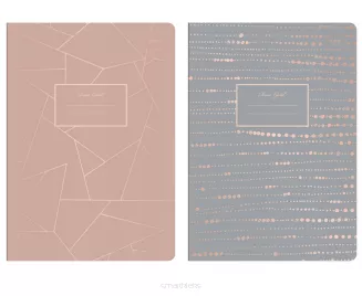 Zeszyt Interdruk Metalic Rose Gold A5 60 krata