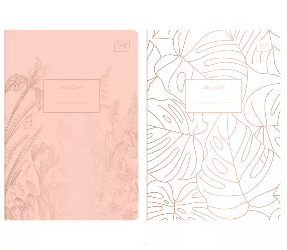 Zeszyt Interdruk Metalic Rose Gold A5 60 krata