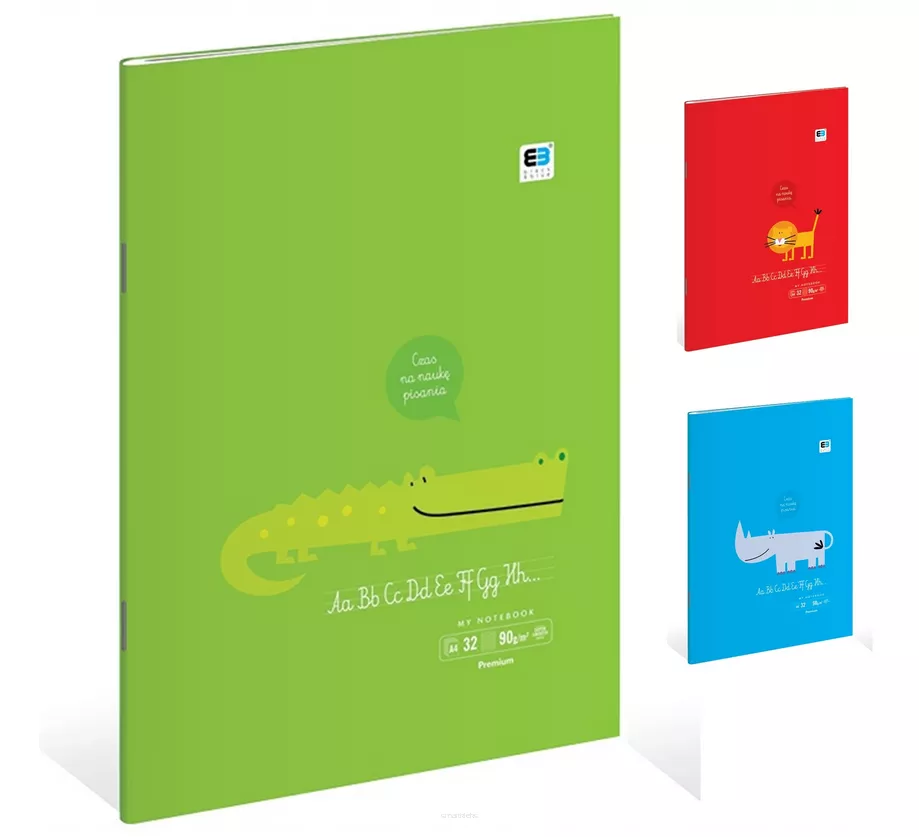 Zeszyt A4 Kolorowa Linia 32k. Interdruk  black&blue