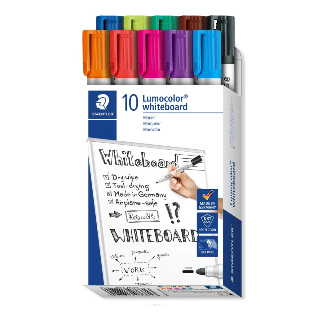 Markery Lumocolor Do Białych Tablic Staedtler 10 szt smartkleks.pl