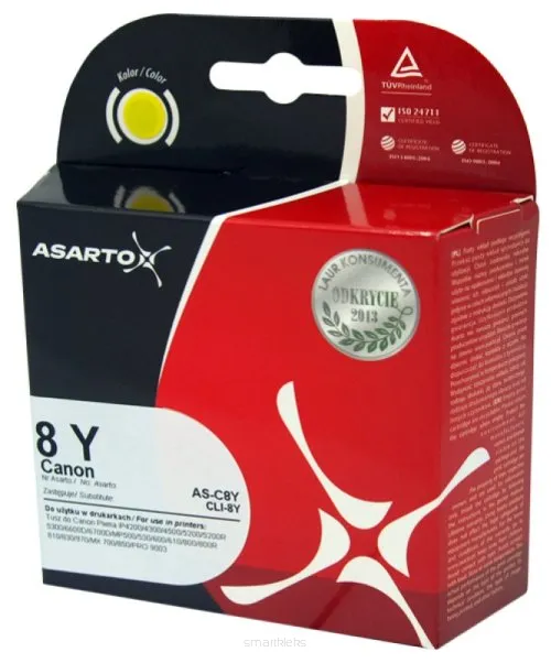TUSZ DO CANON CLI-8Y YELLOW iP3300/3500/4200