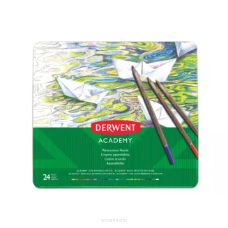 Kredki Akwarelowe Derwent Academy 24szt  Metal smartkleks.pl