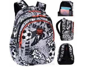Plecak Szkolny JOY CoolPack Grey Ball z Wyposażonym Piórnikiem