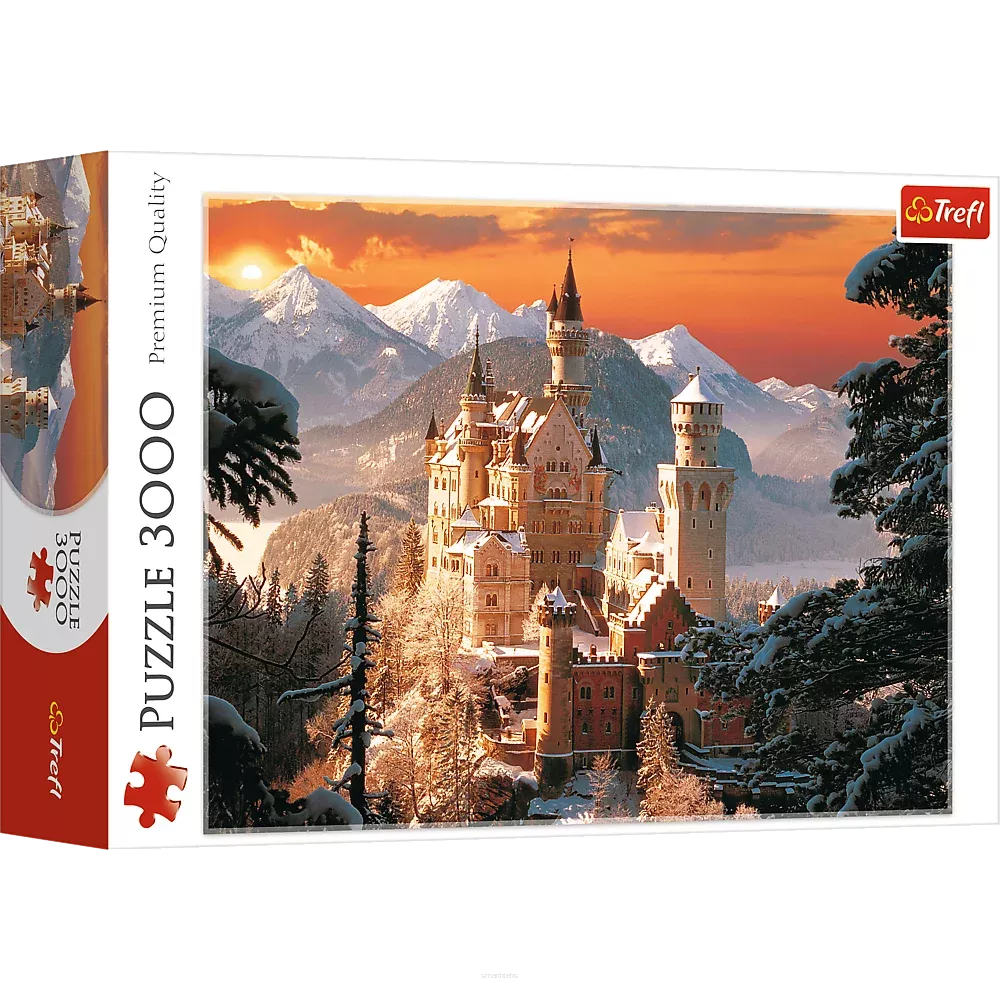 Puzzle Trefl 3000 Elementów Zimowy Zamek Neuschwanstein, Niemcy  SmartKleks.pl