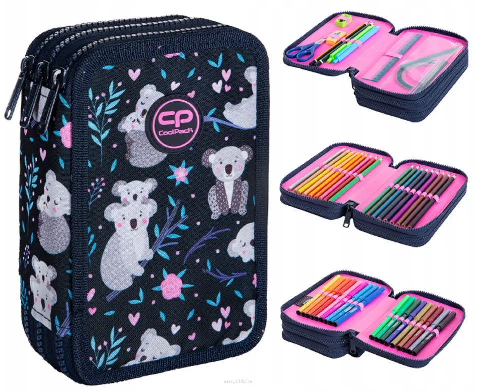 Piórnik Trójkomorowy CoolPack Wyposaże Jumper 3 Dreaming Koala