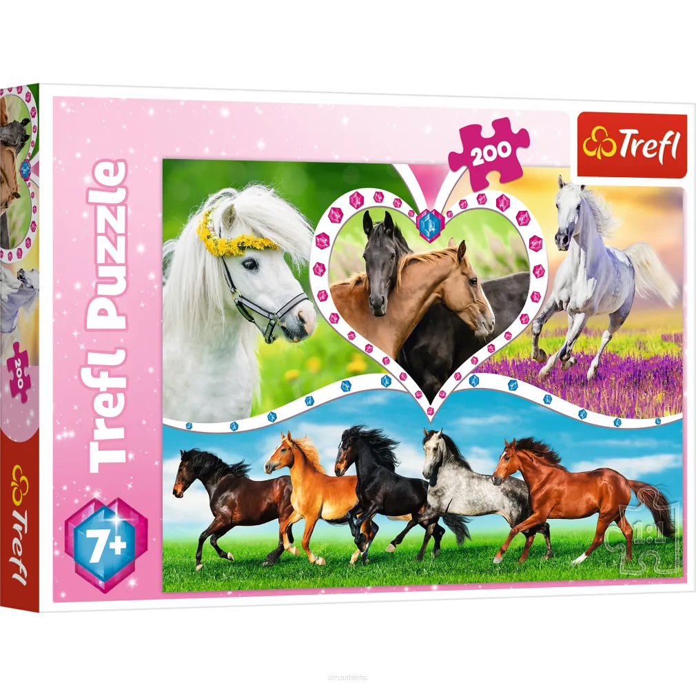 Puzzle Trefl 200 Elementów Piękne konie SmartKleks.pl