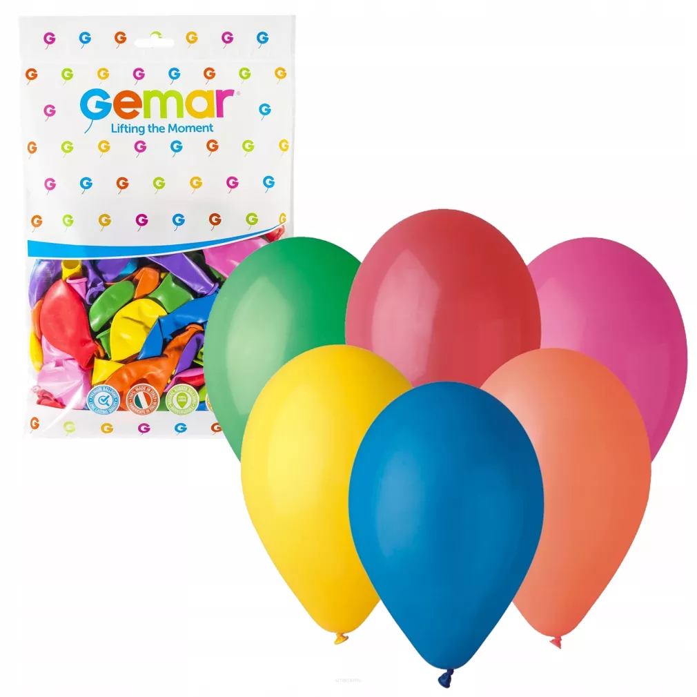 Balony 100 sztuk Pastelowe Mix Kolorów Gemar   SmartKleks.pl