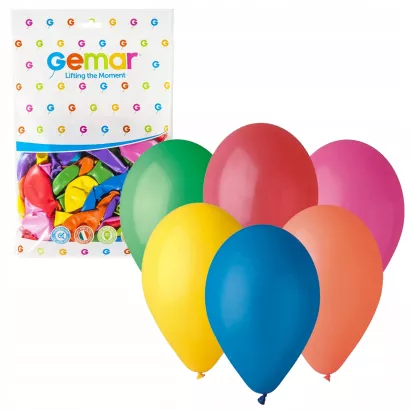 Balony 100 sztuk Pastelowe Mix Kolorów Gemar