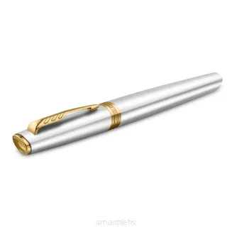 Parker Meridian Pióro wieczne Lakier chromowany ze złotymi wykończeniami Średnia końcówka 2231385