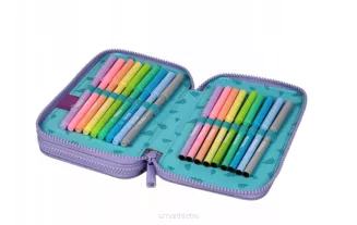 Piórnik Dwukomorowy Z Wyposażeniem Jumper 2 Stitch Pastel smartkleks.pl