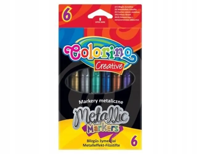 Markery Metaliczne 6 Kolorów Colorino Creative  SmartKleks.pl