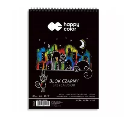 Blok Czarny A5 Happy Color 80g