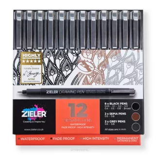 ZIELER Komplet Cienkopisów 12 szt / 3 kolory - 8