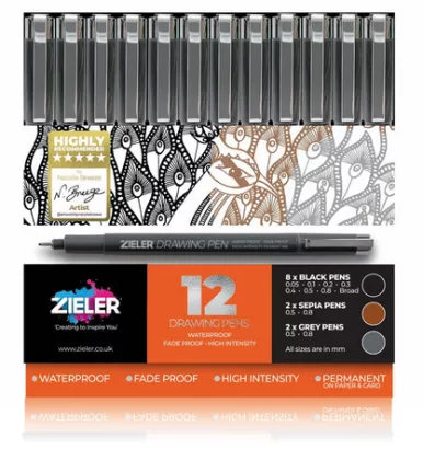 ZIELER Komplet Cienkopisów 12 szt / 3 kolory
