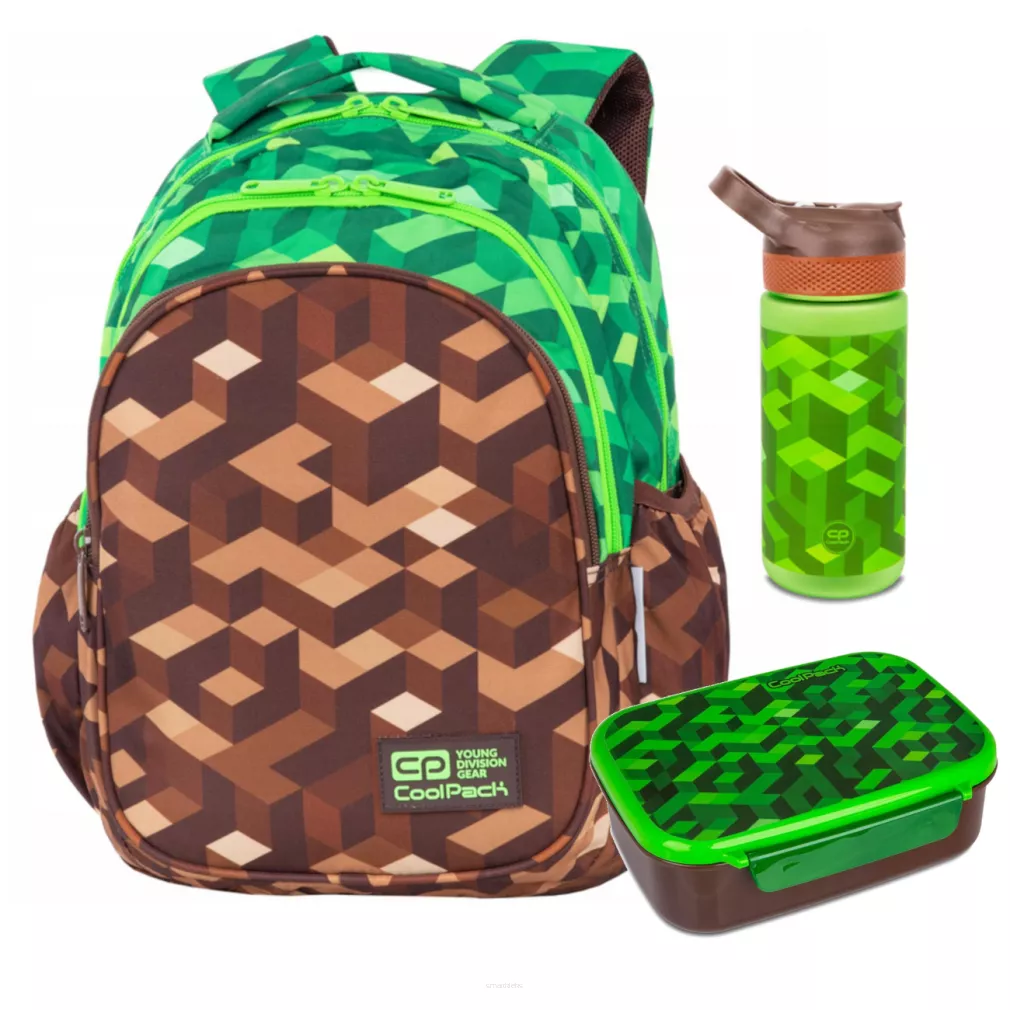 Zestaw Plecak CoolPack Jerry City Jungle Bidon Śniadaniówka