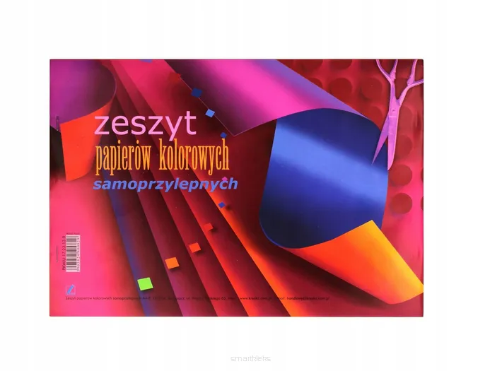 Zeszyt Papierów Kolorowych Samoprzylepnych A5 Kreska smartkleks.pl