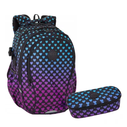 Plecak CoolPack Factor Dark Marshmallow Serca z Piórnikiem