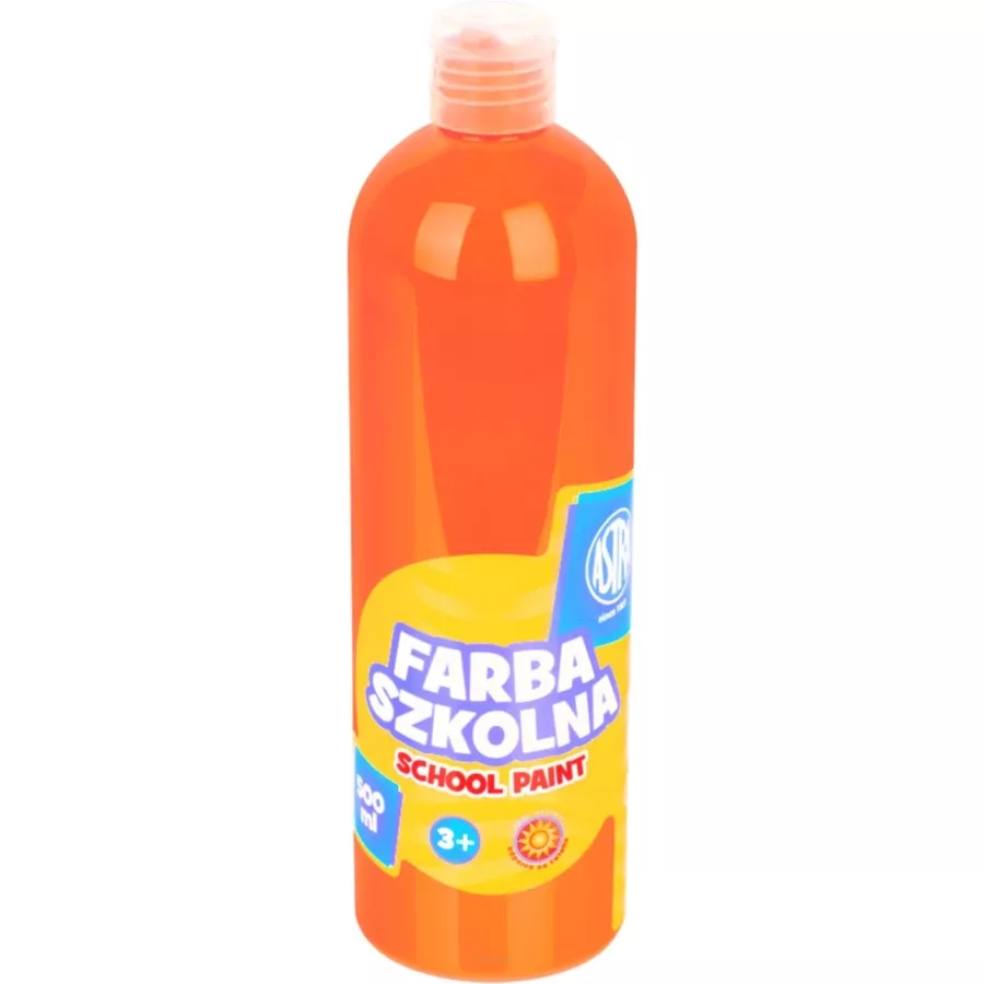 Farba szkolna ASTRA plakatowe 500 ml pomarańczowa