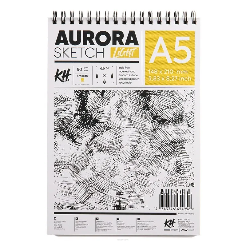 Szkicownik Spirala Aurora Sketch Light A5 90g smartkleks.pl