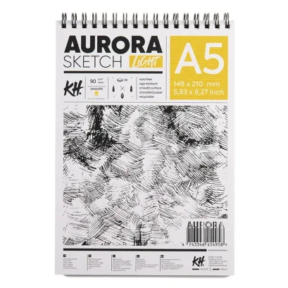 Szkicownik Spirala Aurora Sketch Light A5 90g