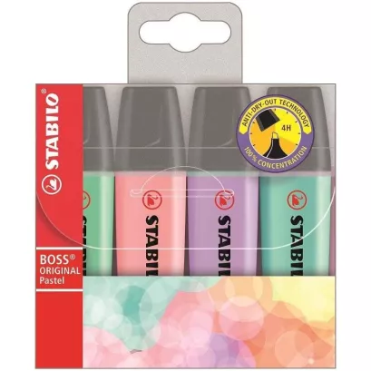 Zakreślacze Stabilo Boss Original Pastel 4szt.