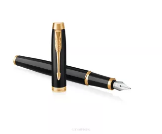 Zestaw Atrament + Tłoczek + Pióro Wieczne Parker IM Black Lacquer GT 1931645 - 8