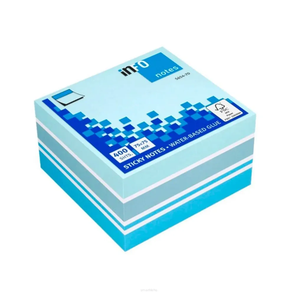 Karteczki samoprzylepne Sky Blue75x75 400 kartek