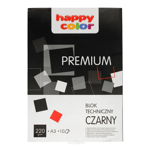 Blok Techniczny z Czarnymi Kartkami A3 Happy Color Premium

