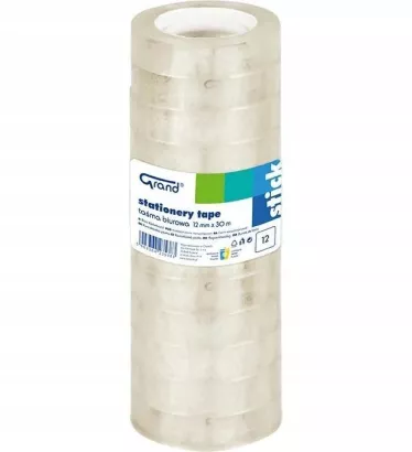 Taśma biurowa Grand 12mm/30m transparentna (12)