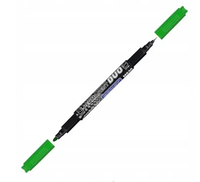 Marker Permanentny Zielony Dwustronny Granit Duo - CD / DVD