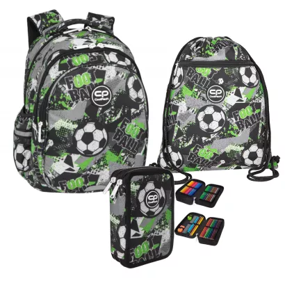 Plecak CoolPack Jerry Let's Gol z Workiem i Wyposażonym Piórnikiem