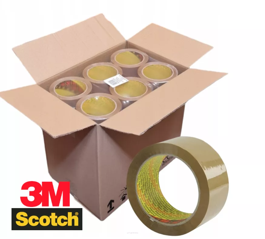 Taśma Pakowa SCOTCH 371 karton 36 rolek 50mm x 66m - brązowa