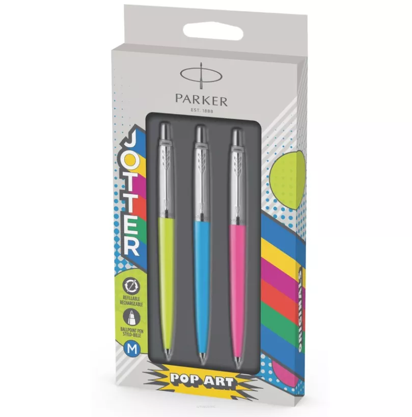 Zestaw Długopisy Parker Jotter Pop Art CT 3 kolory smartkleks.pl