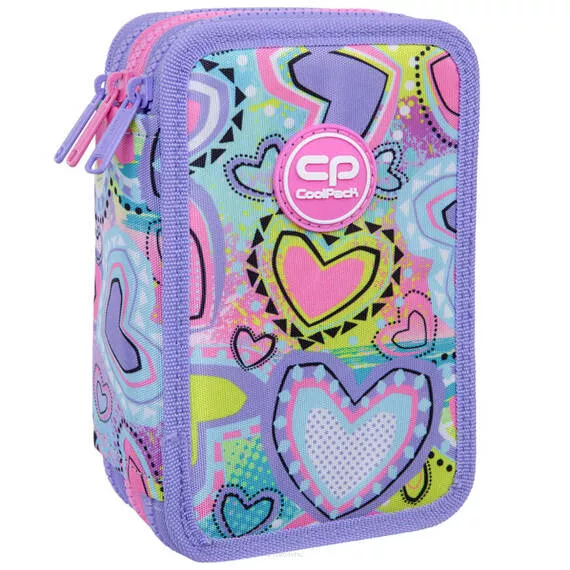 Piórnik Trójkomorowy Cool Pack z Wyposażeniem Jumper 3 Pastel Heart  SmartKleks.pl