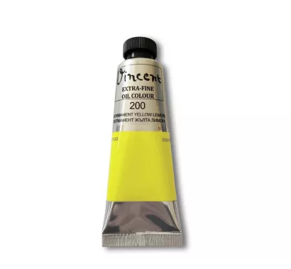 Farba Olejna Vincent 200 Permanent Yellow Lemon 50ml.