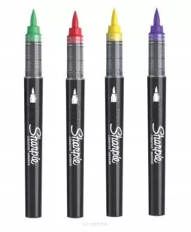 Markery Akrylowe Pędzelkowe Sharpie 5szt + akrylowe serce do zdobienia smartkleks.pl