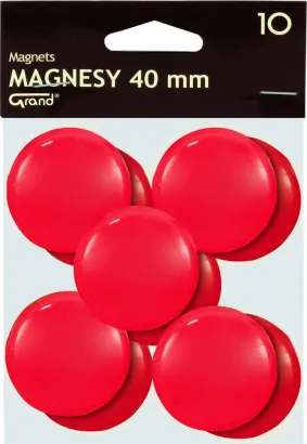 Magnesy 40MM Grand czerwone 10 Sztuk