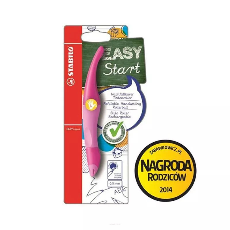Pióro kulkowe Stabilo EASYoriginal dla leworęcznych różowe