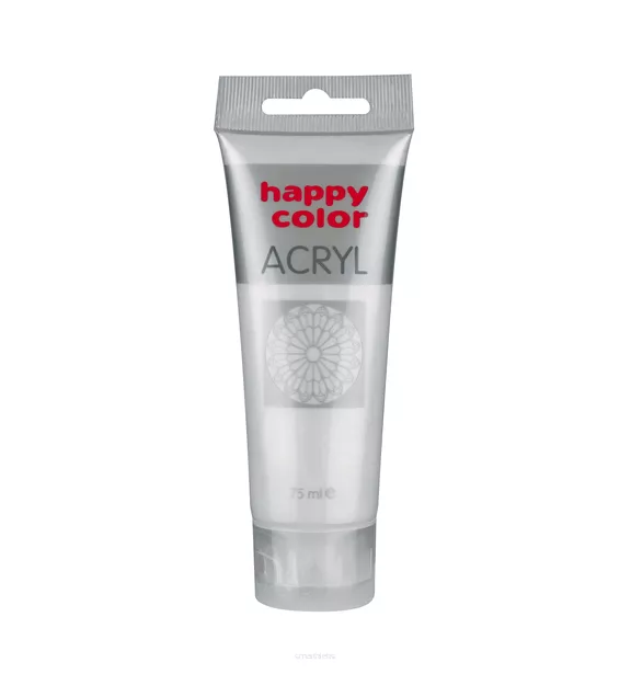 Farba Akrylowa Happy Color 75ml Satynowe Srebro 811