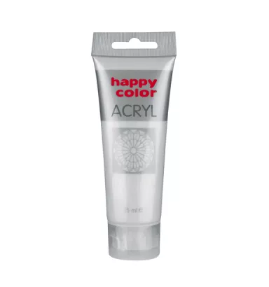 Farba Akrylowa Happy Color 75ml Satynowe Srebro 811