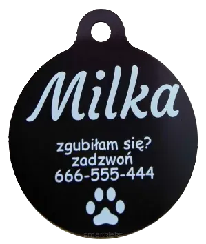 Tabliczka Kółko Z Grawerem Czarna SmartKleks.pl